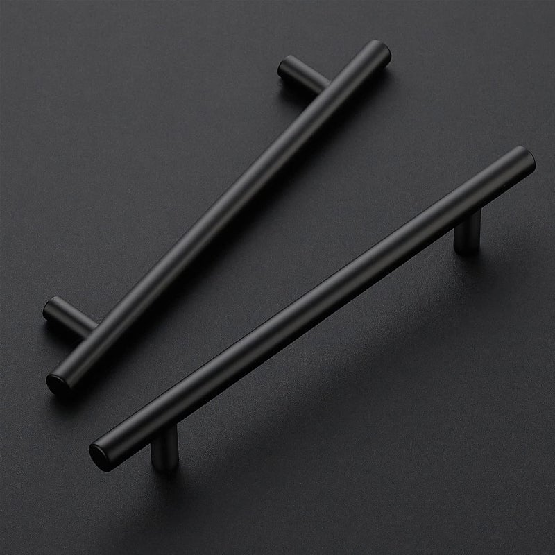 HomeExpert Home Expert 15 Pack 6-3/10 Inch Black Cabinet Handles Matte Black Cabinet Pulls Black Dresser Drawer Pulls Stainless Steel Kitchen Cabinet Handles Matte Black 8-3/4 Inch Overall Length - Image 2